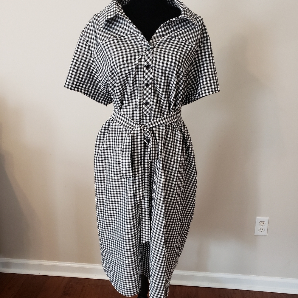 Plus Gingham print dress